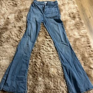 Women's Blue Flared Jeans